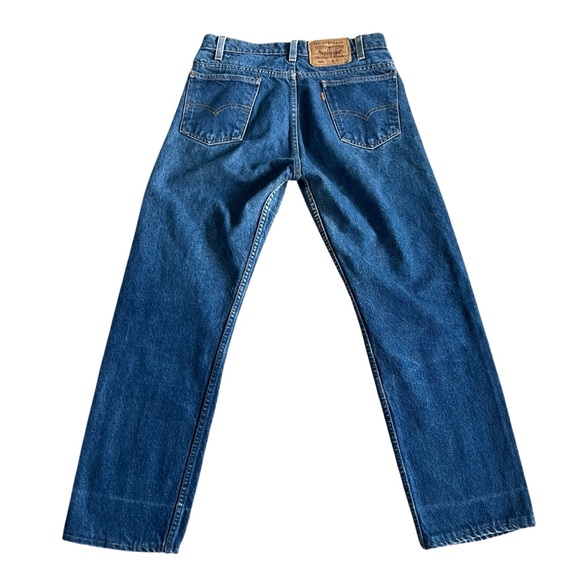 Vintage Levi’s Men’s 505 Orange Tab Jeans Sz 29x27 Blue Denim Straight Fit 90s - Picture 1 of 13